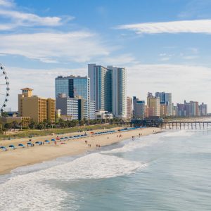Myrtle,Beach,,Sc,,Usa,-,August,5,,2019:,Shoreline,Myrtle